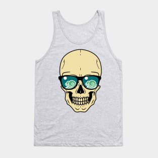 skull wearing sunglasses Tank Top